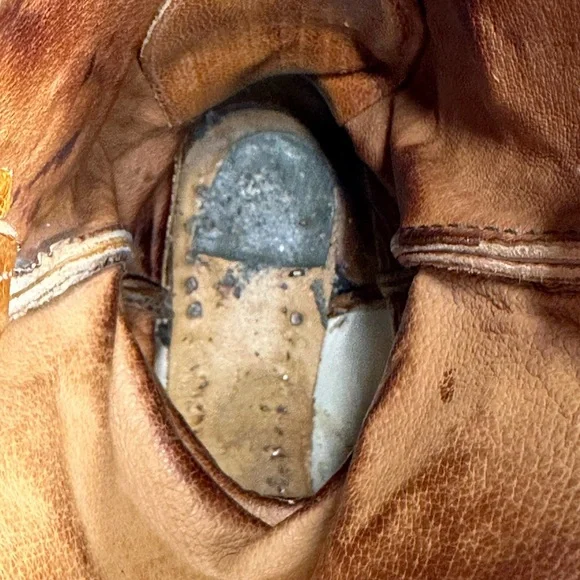 Tony Lama Vintage Ostrich Leather Western Boots Mens 9 D Brown USA - Picture 15 of 16